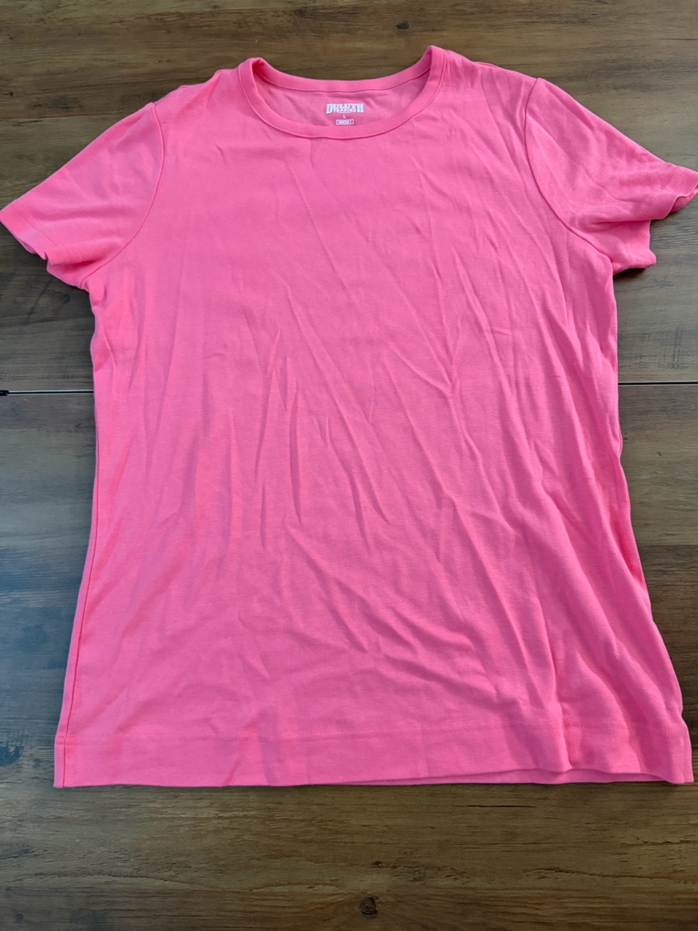 Duluth Trading Co Pink Crewneck Short-Sleeve Tee